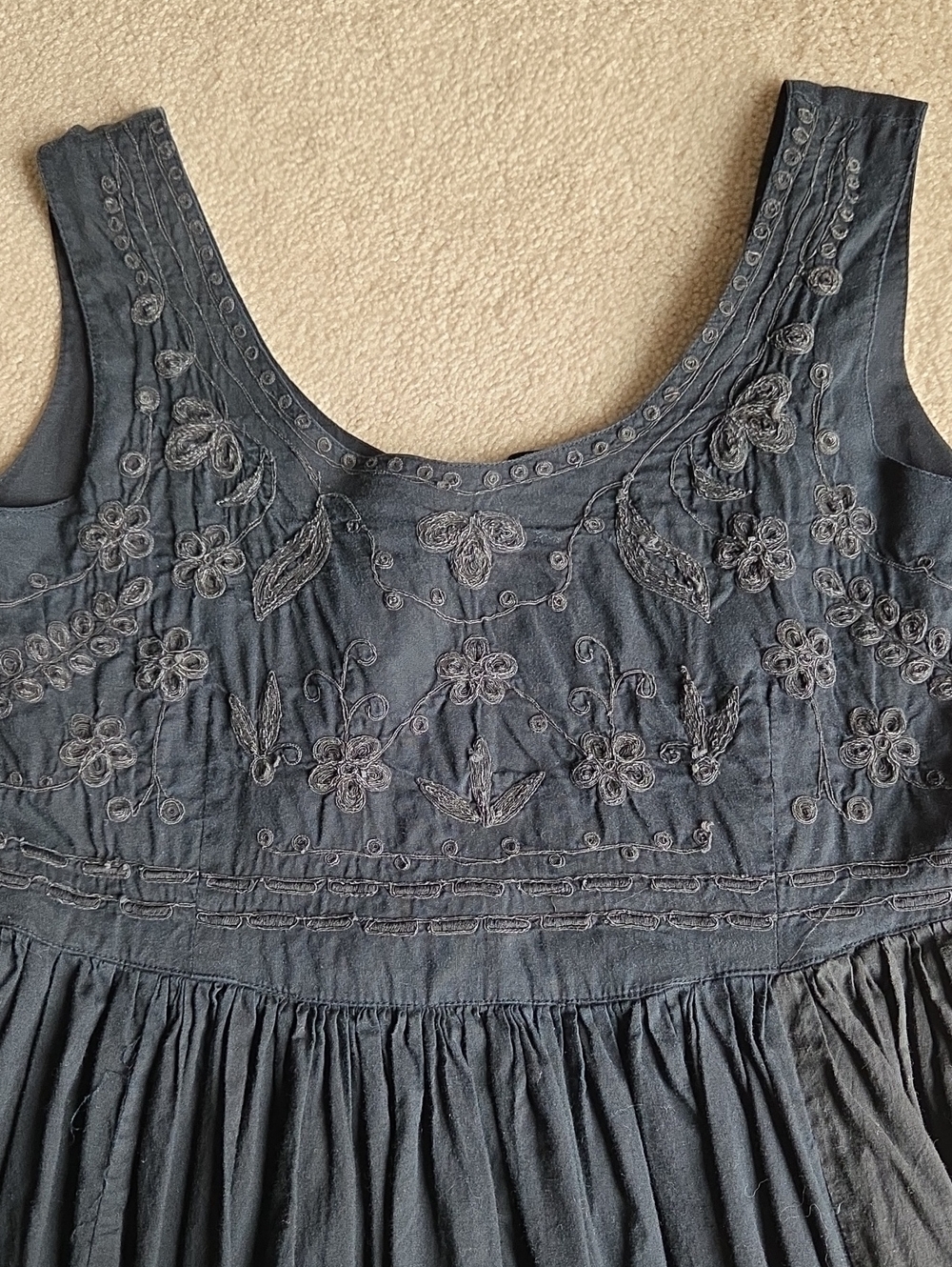 Moda International- Victoria's Secret Black Bohemian Style Dress Size 2